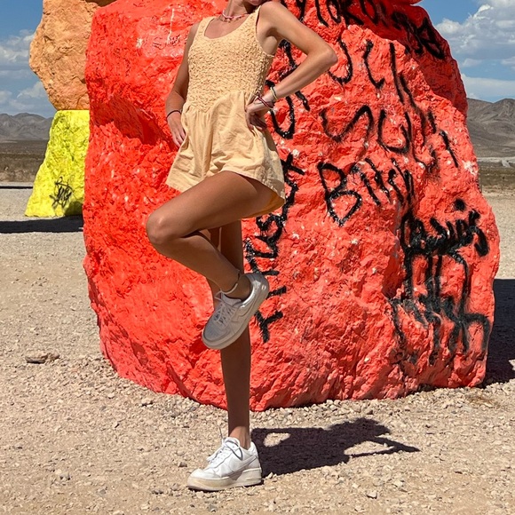 Free People Yellow-Orange Mini Romper - Picture 2 of 6